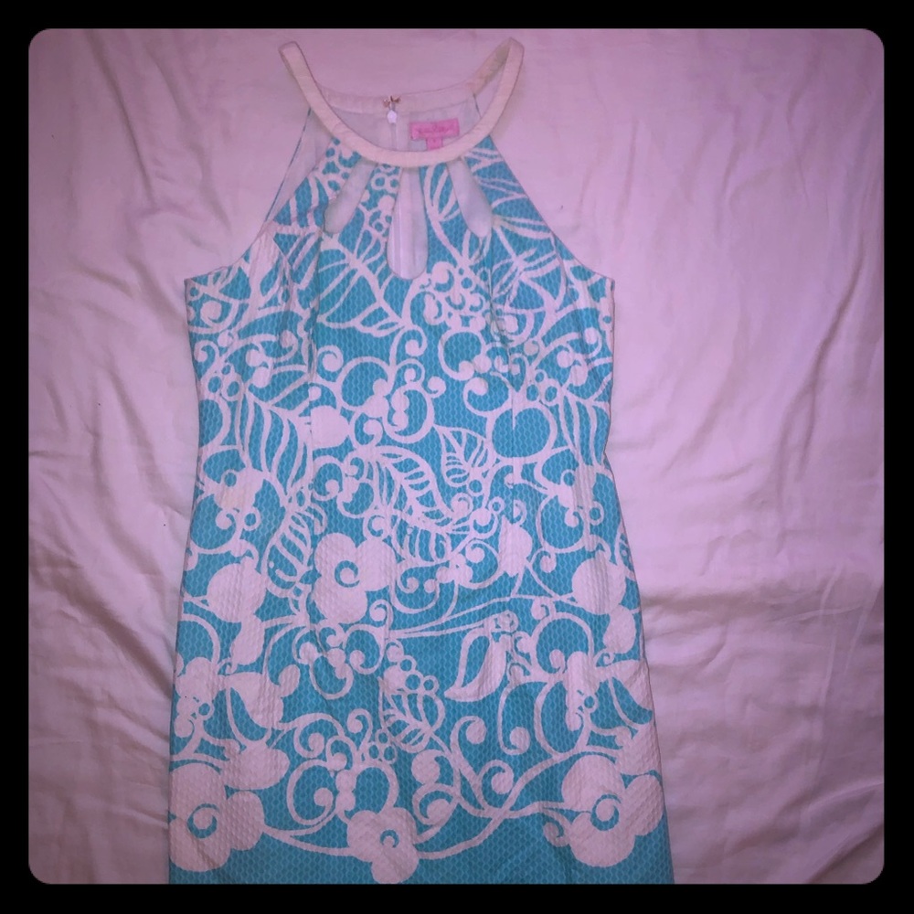 Lilly Pulitzer Turquoise and White Dress